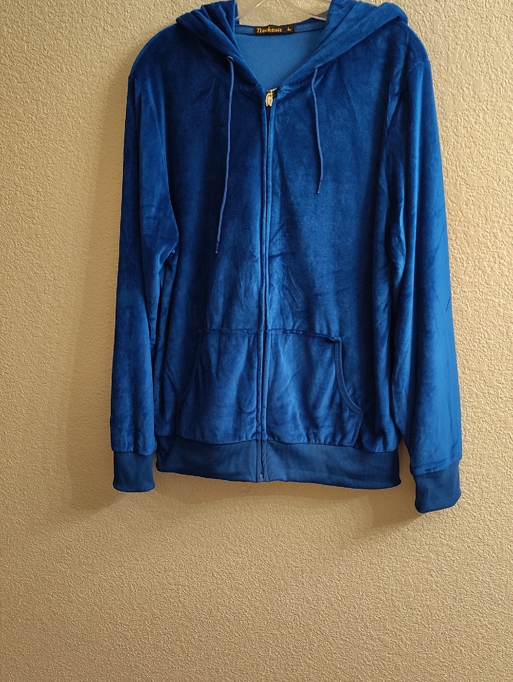 NEW Tracksuit Size L Women’s Blue Plush Zip-Up Hoodie B20 X P